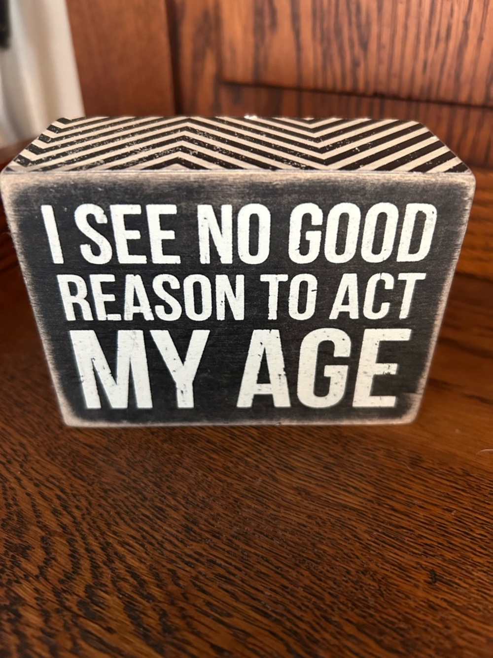 Primitives by Kathy Black and White Mini Display Box Sign